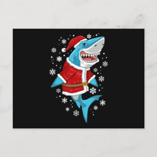 Shark Christmas Gift Santa Gifts Postcard