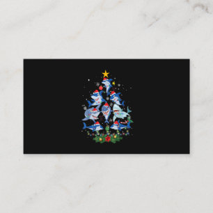Shark Christmas Tree Funny Shark Lover Christmas P Enclosure Card
