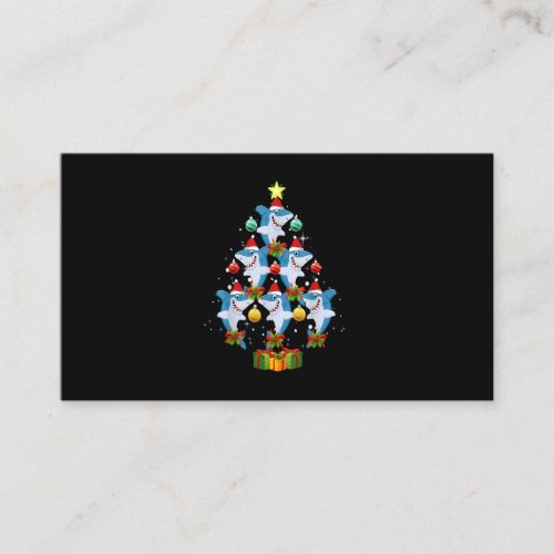 Shark Christmas Tree Ornaments Santa Funny Xmas Pa Enclosure Card