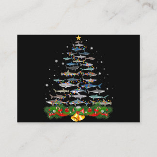 Shark Christmas Tree Shark Lovers Gifts Business Card
