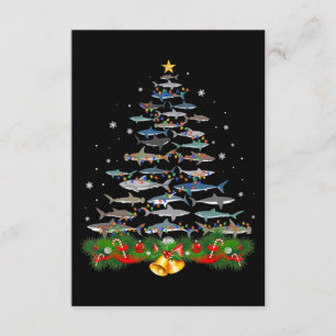 Shark Christmas Tree Shark Lovers Gifts Enclosure Card