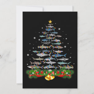 Shark Christmas Tree Shark Lovers Gifts Holiday Card