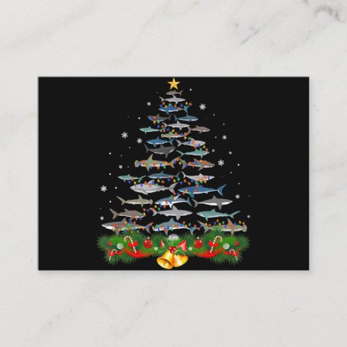 Shark Christmas Tree Shark Lovers Gifts Men Women Business Card