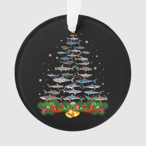 Shark Christmas Tree Shark Lovers Gifts Ornament