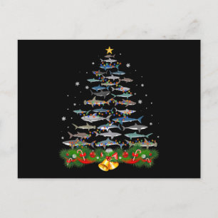 Shark Christmas Tree Shark Lovers Gifts Postcard