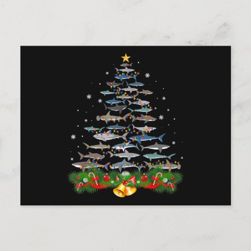 Shark Christmas Tree Shark Lovers Gifts Postcard