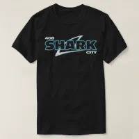 Zazzle Shark City, San Jose Savages, San Jo, 408, Sj San T-Shirt, Men's, Size: Adult S, Black