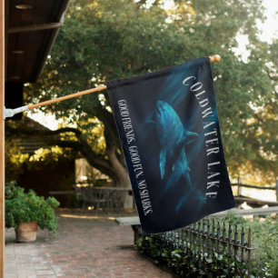 Shark Coldwater Lake House Flag