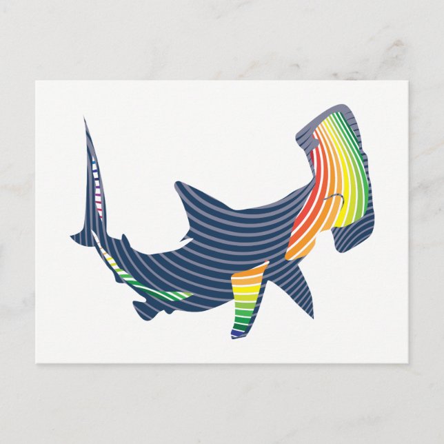 Shark Color Swirl Postcard (Front)