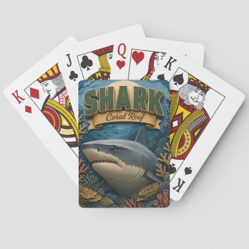 Shark Coral Reef POPCUT Poker Cards
