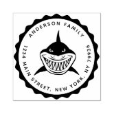 Teacher's customizable stamp - Cartoon Shark | Zazzle