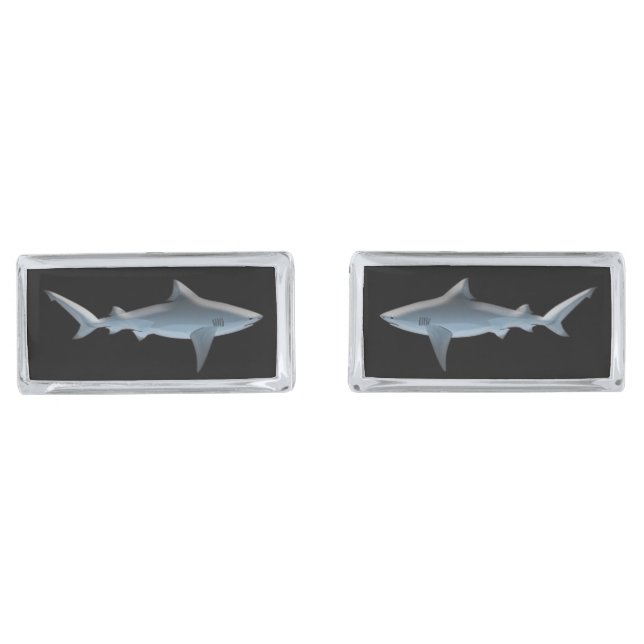 Shark Cufflinks (Front)