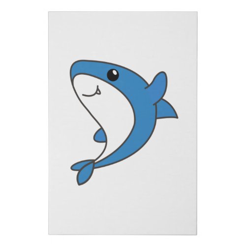 Shark Cute Animals For Kids Sharks Faux Canvas Print