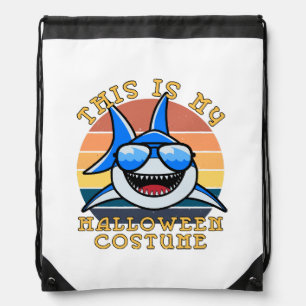 Shark Daddy Spooky Sunset Funny Drawstring Bag