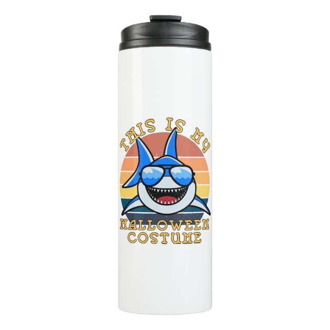 Shark Daddy Spooky Sunset Funny Thermal Tumbler (Front)