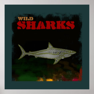 shark decorative print