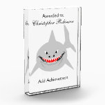 Shark Design Acrylic Award<br><div class="desc">Award with a shark that you can customise with any text of your choice. Should you require any help with customising then contact us through the link on this page. Shark award</div>