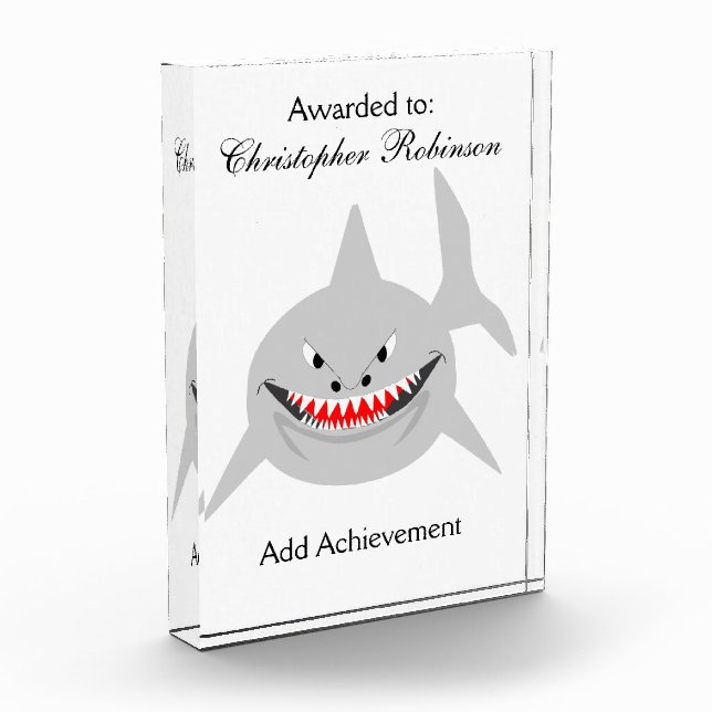 Shark Design Acrylic Award (Left)