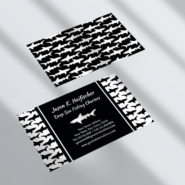 Shark Design for Diver Captain Fishing Lifeguard Business Card
