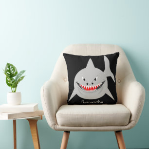 Shark Design Personalised Throw Pillow