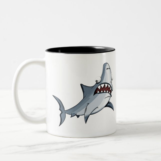 shark Design Range Two-Tone Coffee Mug (Left)