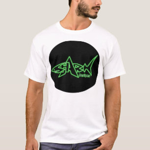 Shark Designs Green Neon Front T-Shirt