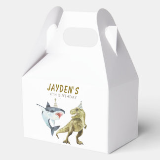 Shark & Dino Birthday Party Favor Boxes
