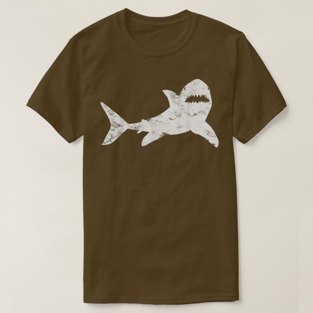 Shark Distressed Cool VintageShark Bite Tee  (Design Front)