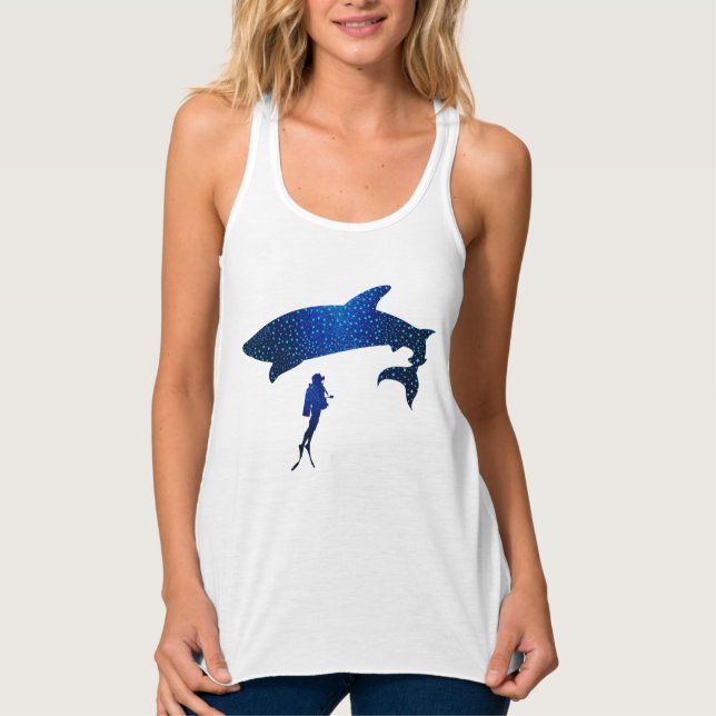 Shark Dive  Tank Top (Front)