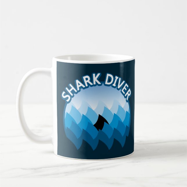 Shark Diver Coffee Mug (Left)