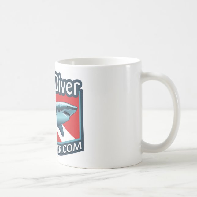 Shark Diver coffee mug. Coffee Mug (Right)