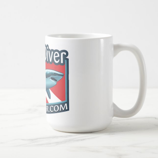 Shark Diver coffee mug. Coffee Mug (Right)