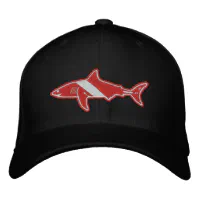 Hammerhead Shark Scuba Diving Fitted Hat