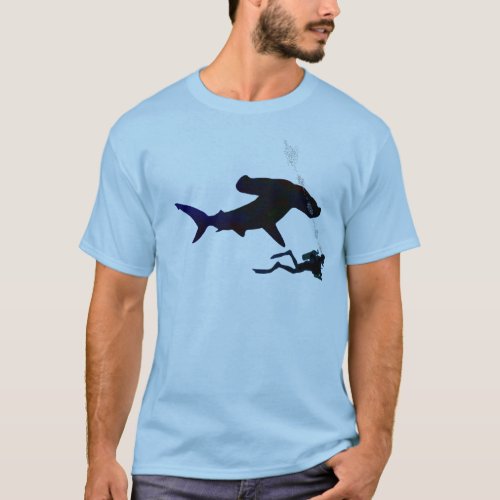 shark diver shirt