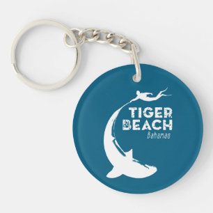Shark Diving at Tiger Beach Keychain
