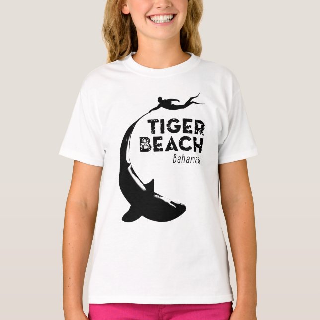 Shark Diving at Tiger Beach T-Shirt (Front)