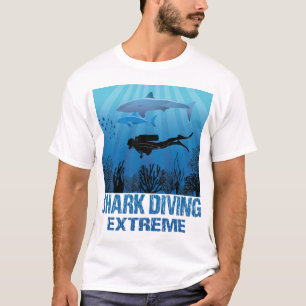 Shark Diving Extreme Scuba Diver T-Shirt