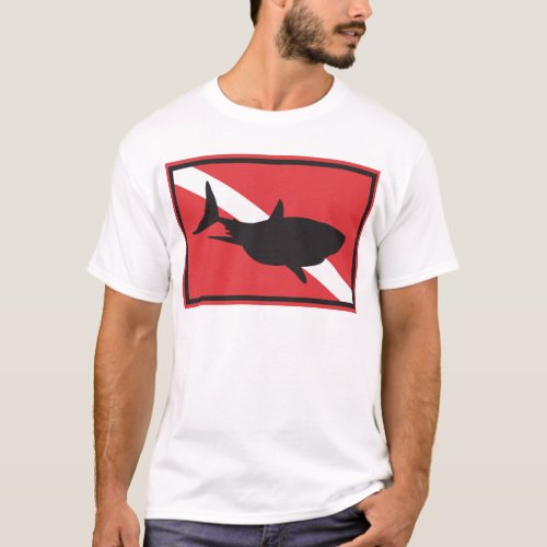 Shark Diving Flag T_Shirt