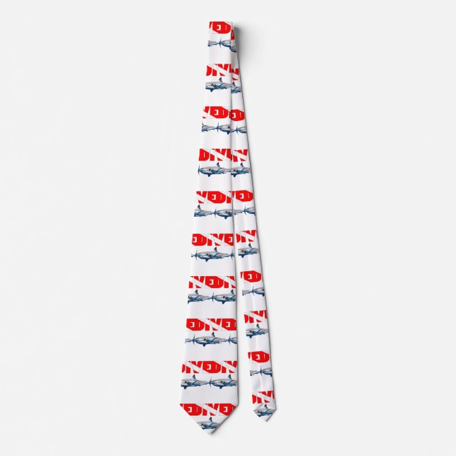 Shark Diving Neck Tie (Front)
