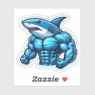 Shark Drawing: Deep Water Sticker #9