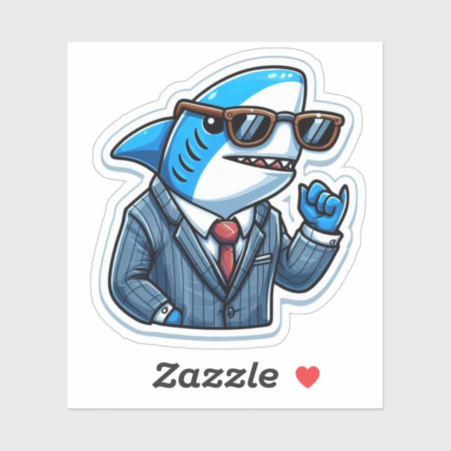 Shark Drawing: Deep Water Stickers #17 (Sheet)