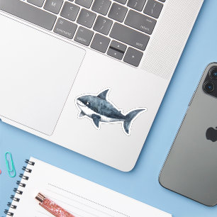 Shark drawing Small Sticker