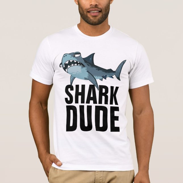 SHARK DUDE MENS T-SHIRTS (Front)