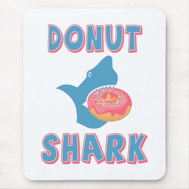Shark eating a donut mouse pad (Front)