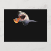 Funny Shark Fishing with Money Postcard