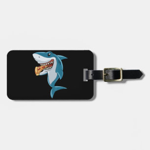 Shark Eating Pizza Shark Lovers Pizza Lovers Luggage Tag