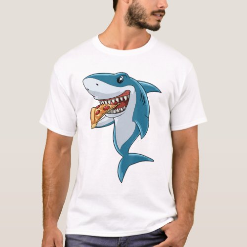 Shark Eating Pizza Shark Lovers Pizza Lovers T_Shirt