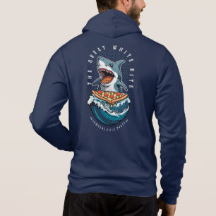 Shark Eating Pizza The Great White Bite Jawsome Hoodie