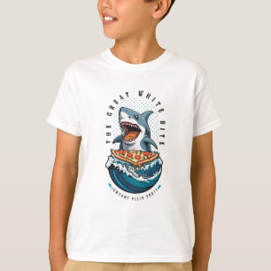 Shark Eating Pizza The Great White Bite Jawsome T-Shirt