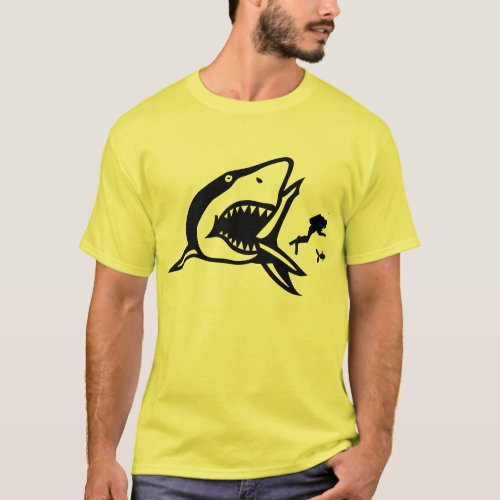 Shark Eats Scuba Diver T_Shirt
